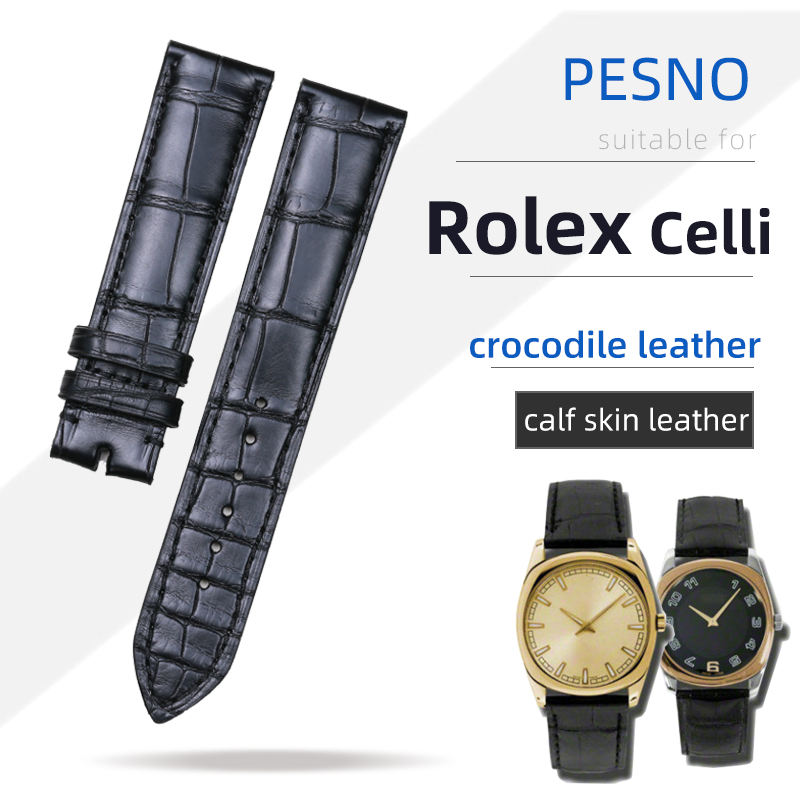 Luxury Watch Class - PESNO Crocodile Leather Black Bamboo Grain