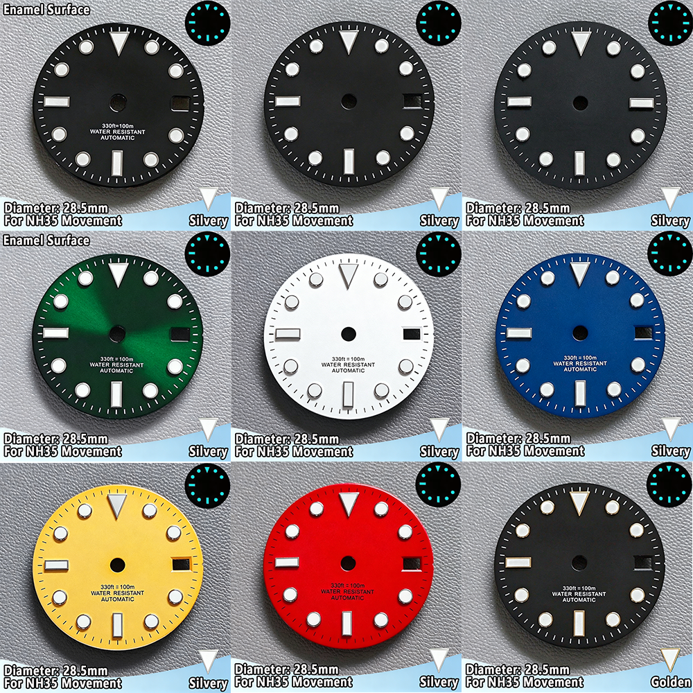Cloisonne Enamel Dial - NH35 SUB Dial 28.5mm Enamel Surface