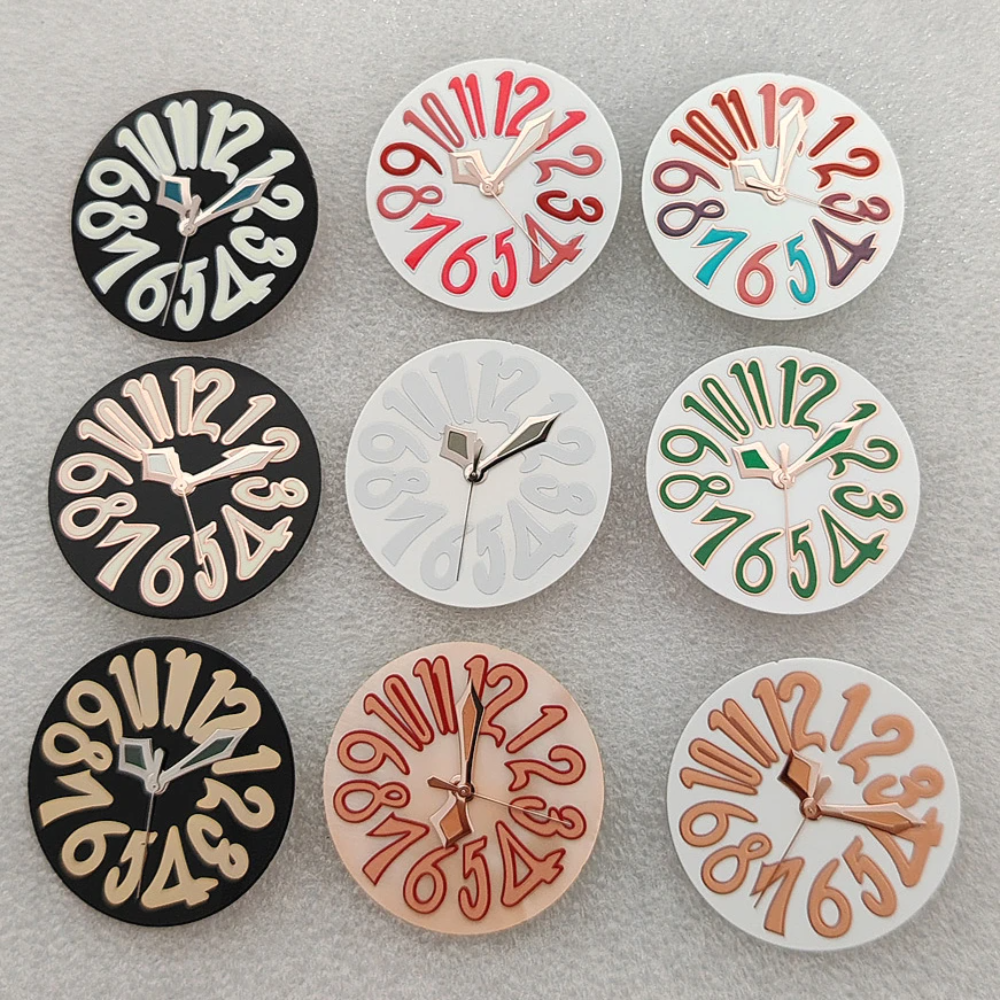 Cloisonne Enamel Dial - NH35 33.2mm Digital Watch Dial Enamel