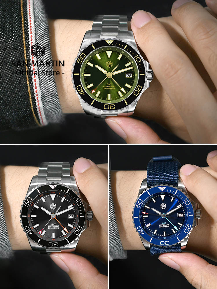 San Martin 39mm Diver GMT Watc – Cloisonne Enamel Dial recenzja i cena
