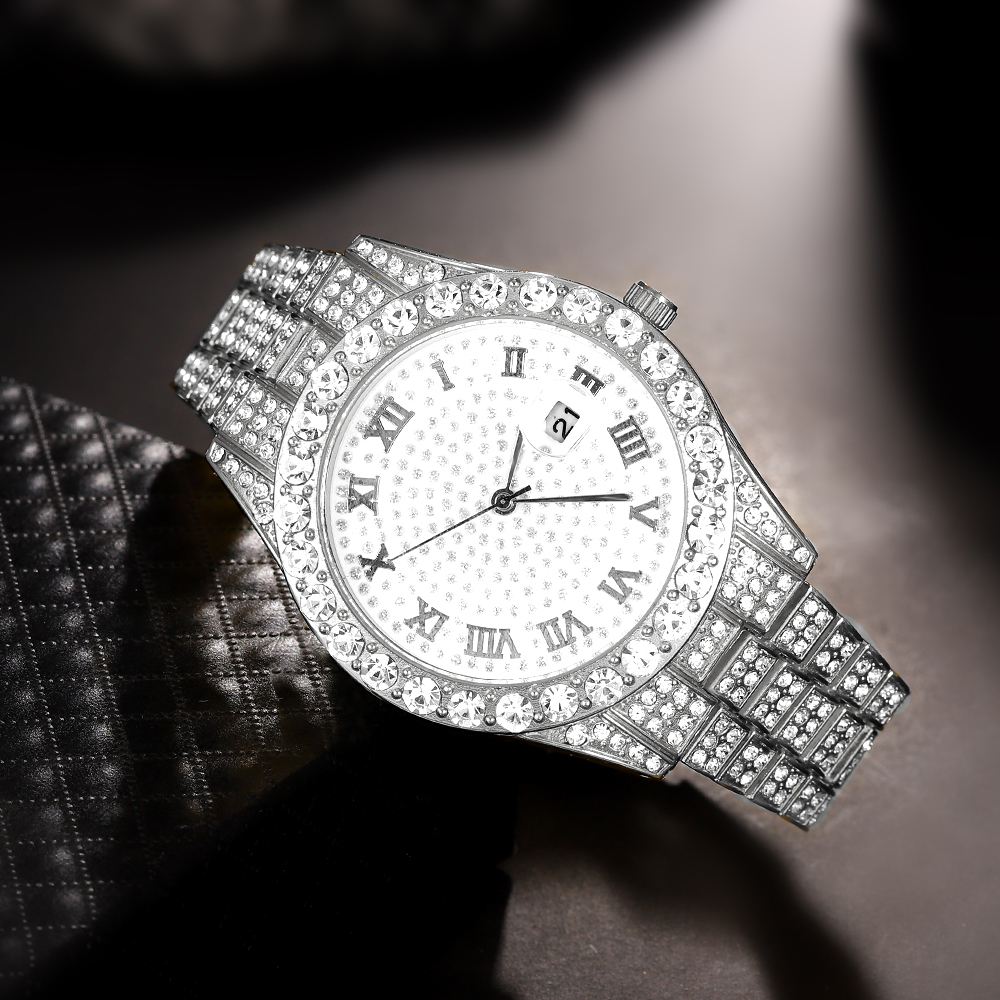 1 Hip-hop Full Diamond Silver  – Luxury Watch Price recenzja i cena