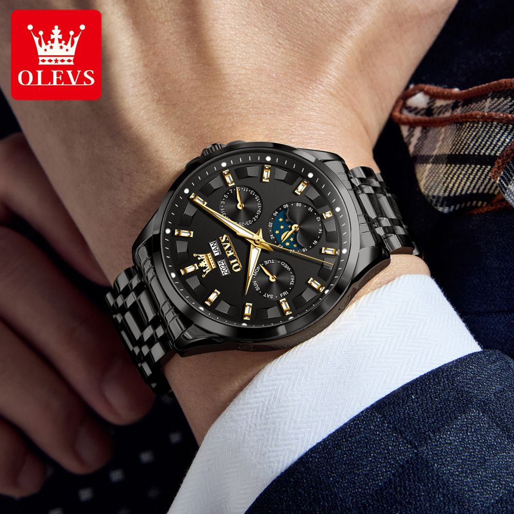 OLEVS 7070 Automatic Watch Men – Luxury Watch Time recenzja i cena