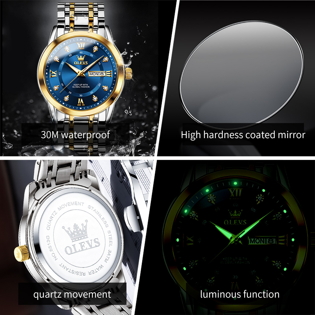 OLEVS 5513 Man Watch Stainless – Luxury Watch Business recenzja i cena