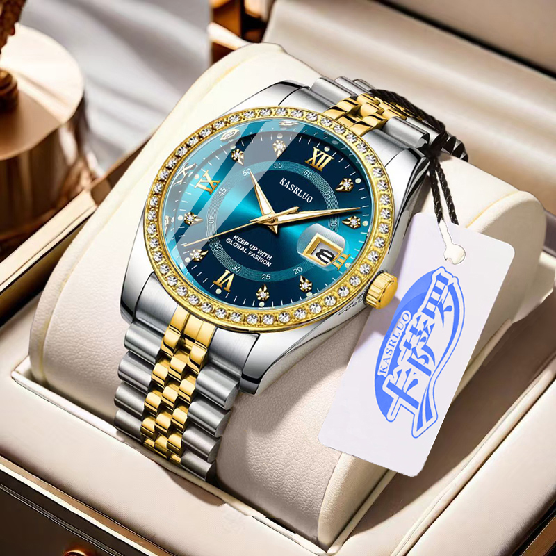 KASRLUO Men's Diamond Setting  – Luxury Watch Boutique recenzja i cena
