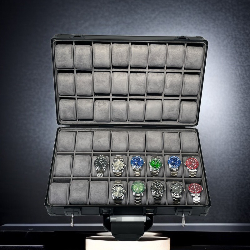 Aluminum Green Watch Box Mens  – Luxury Watch Class recenzja i cena
