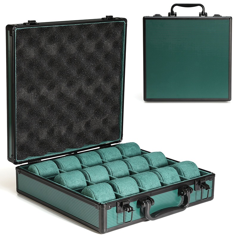 Aluminum Green Watch Box Mens  – Luxury Watch Class recenzja i cena