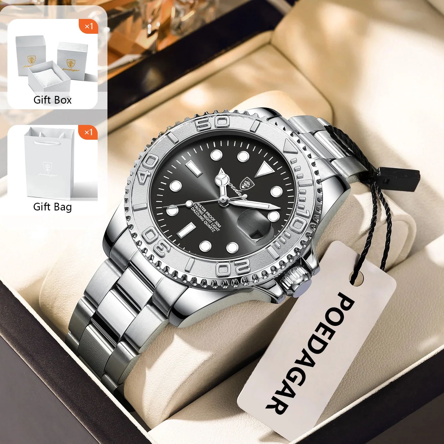 POEDAGAR Trendy Sport Man Watc – Luxury Watch Business recenzja i cena