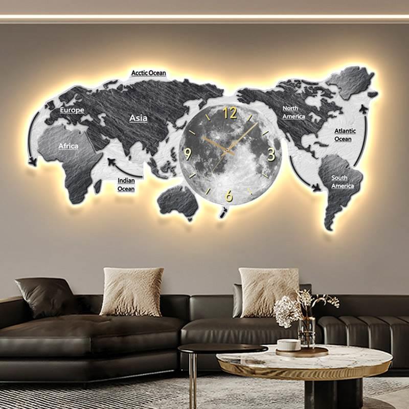 World Map Glowing Wall Clock L – Luxury Watch House recenzja i cena