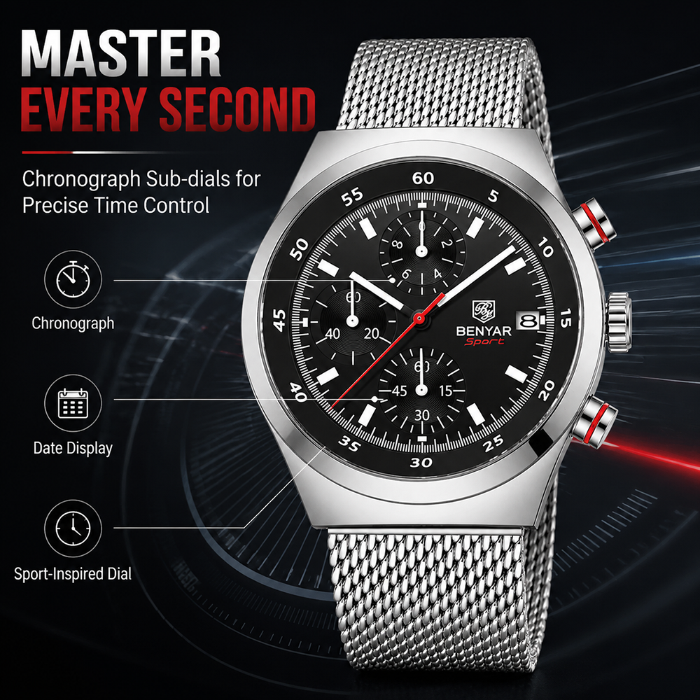 BENYAR Top Luxury Brand Men's  – Luxury Watch Business recenzja i cena